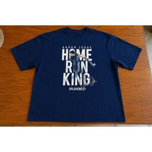 MLB Players Aaron Judge Home Run King Baseball T-Shirt Navy Blue Shirt
